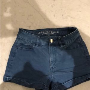 American Eagle super stretch blue jean shorts